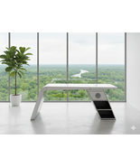 1-Drawer Industrial Writing Desk in Aluminum Aviator Wing Desk Table Avi... - $3,238.69 CAD