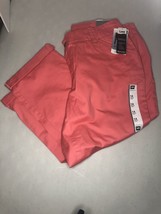 NWT Lee Easy Fit Womens Pink Capri Slushy Crop Pants Roll Hem Size 14 Petite - £19.46 GBP