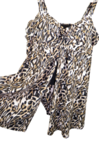 Nicole Miller Women&#39;s Plus 3X Animal Print Swim Dress With Attached Brief - £47.18 GBP