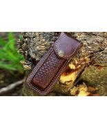 5" Dark Brown Leather Sheath for Buck 110 Pocket Folding Knife Pouch Cover - $13.85