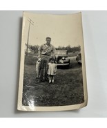 Vintage Photograph Man Holding Fish With Little Girl 1940s - $7.04 CAD