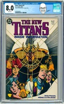 George Perez Personal Collection ~ CGC 8.0 New Titans #57 Teen Titans Cover Art - £77.97 GBP