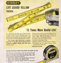 1961 Stanley Measuring Tape Advertisement Tools Construction Building DWF28 - $19.99