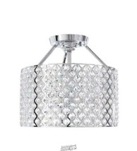 Home Decorators Collection Kimberly 3-Light Crystal and Chrome Semi-Flushmount - £119.51 GBP