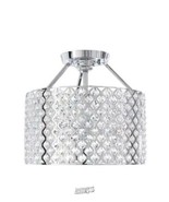 Home Decorators Collection Kimberly 3-Light Crystal and Chrome Semi-Flus... - $151.99