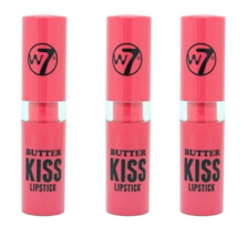 (3-Pack) W7 COSMETICS Butter Kiss Lipstick - Red Light - £8.11 GBP