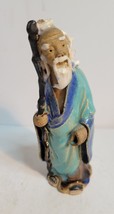 Chinese Shekwan Mud Man Carrying His Staff - $60.00