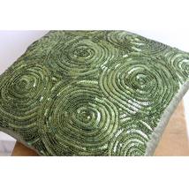 Spiral Green Art Silk Throw Pillow Covers 16&quot;x16&quot;, A Touch Of Envy - £27.16 GBP+