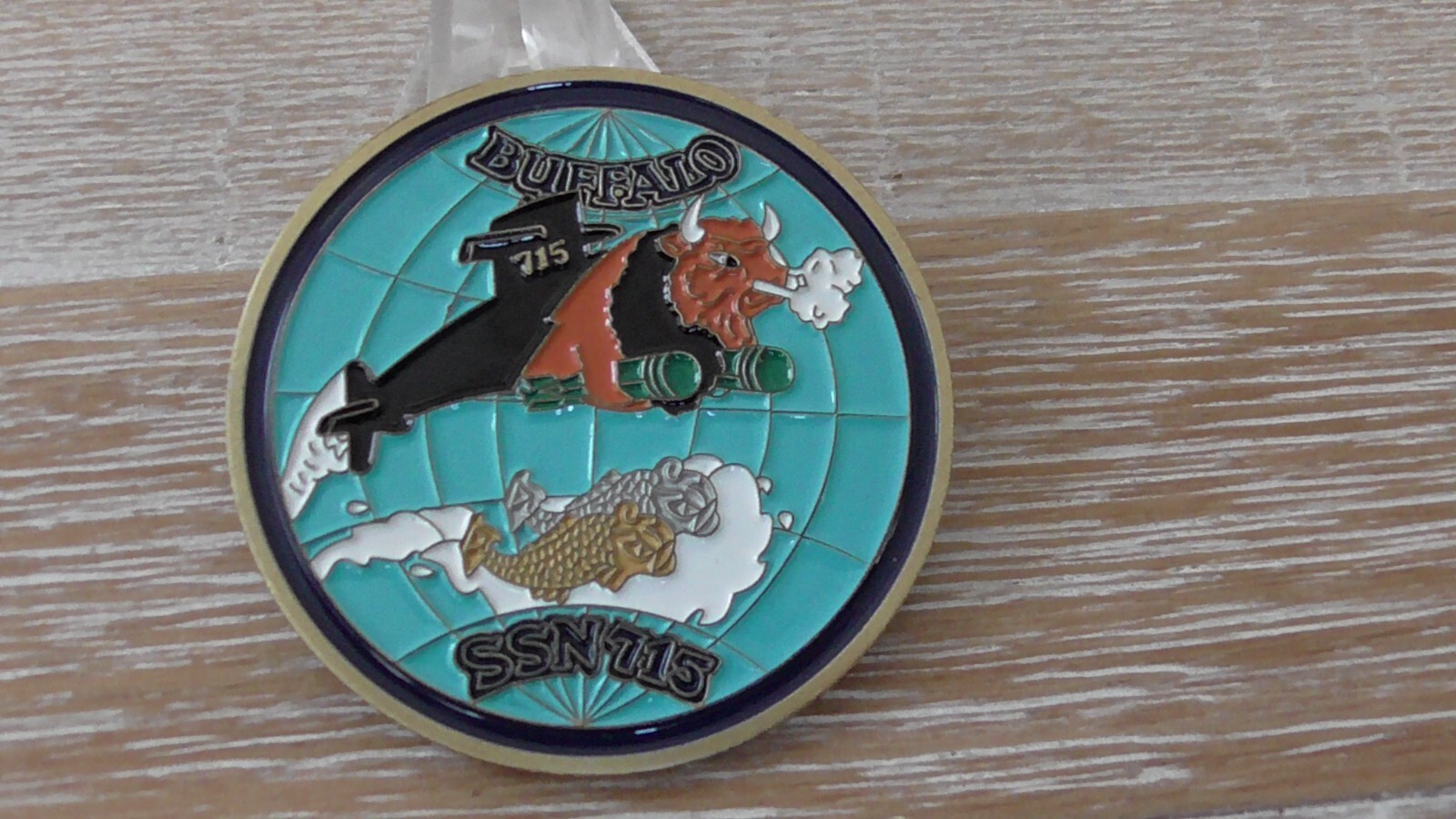 USN USS Buffalo SSN 715 Buffalo Creed Challenge Coin #C324 - $65.33