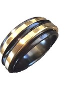 Tungsten Ring  Size 7 Black Gold - £14.14 GBP