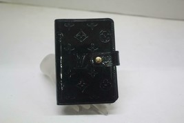 Louis Vuitton Black Monogram Vernis Leather Small Ring Agenda w/ Filler ... - $247.78