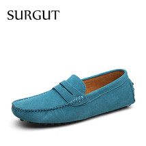 SUGRUT Brand Summer High Quality Soft Flat Shoes Male Casual Driving Shoes Slip  - £40.67 GBP