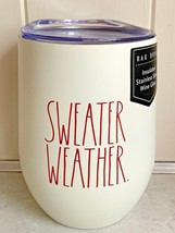 Rae Dunn Sweater Weather Insulated Stainless Steel Wine Glass Tumbler Mug Fall - £11.25 GBP