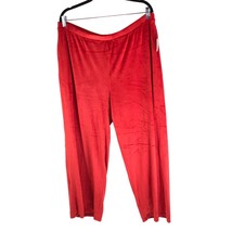 Charter Club Womens Pants Velour Pull On Lounge Soft Stretch Red XXL - £18.93 GBP