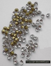 100pcs crystal rhinestones tin cuts high quality 3.5x1.5mm foil backed misc012a - £1.54 GBP