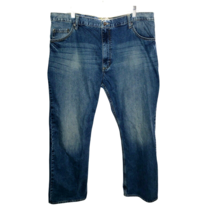 Wrangler Authentics Mens Jeans Size 40x30 Straight Leg Fading 100% Cotton - £16.07 GBP