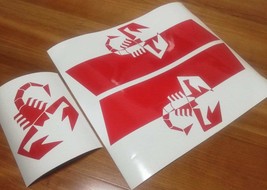 Stripe Fender Wing + Rear Scorpion - Fits Fiat 500 Abarth Punto - Sticker - $16.00