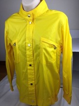 Vintage Obermeyer 70s Yellow Nylon Wind Ski Shirt Jacket Womens Small - £59.48 GBP
