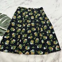 Fundamental Things Womens Vintage 90s Midi Skirt Size L Blue Green Floral Dots - £20.81 GBP