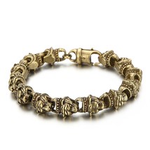  for men tiger charm bracelet men stainless steel casting chain ancient gold tiger punk thumb200