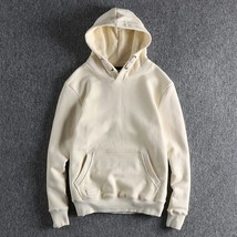 Heavy plush ring thick hooded sweater men's design sense solid color retro youth - $419.51
