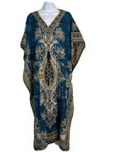 Women&#39;s Green Handmade African Kaftan Dress. One Size. 100% Polyester. - £13.95 GBP