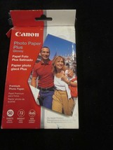 Canon Photo Paper Plus Glossy Premium Photo Paper 48 Sheets 4" X 6" New in Box - $6.99