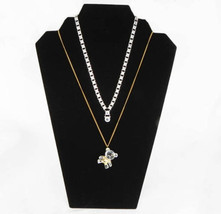 Four Black Velvet Necklace Pendant Easel Display Stands Stand Displays - £26.68 GBP