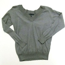 The Gap Gray Lightweight Sweater V-Neck Petite XS 2009 Cotton / Cashmere - £10.42 GBP