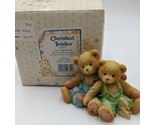 Cherished Teddies Travis and Tucker 127973 &quot;We&#39;re In This Together&quot; 1995  - £14.00 GBP
