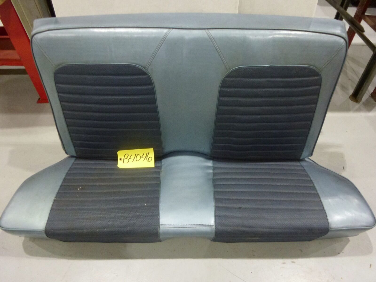 1964 1/2-66 Ford Mustang ORIGINAL Complete Rear Seat (Medium/ Light Blue) - $493.00