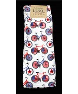 USA Flag Red White Blue Male Female Bikes Bicycles 50x70 Soft Plush Thro... - $53.32 CAD