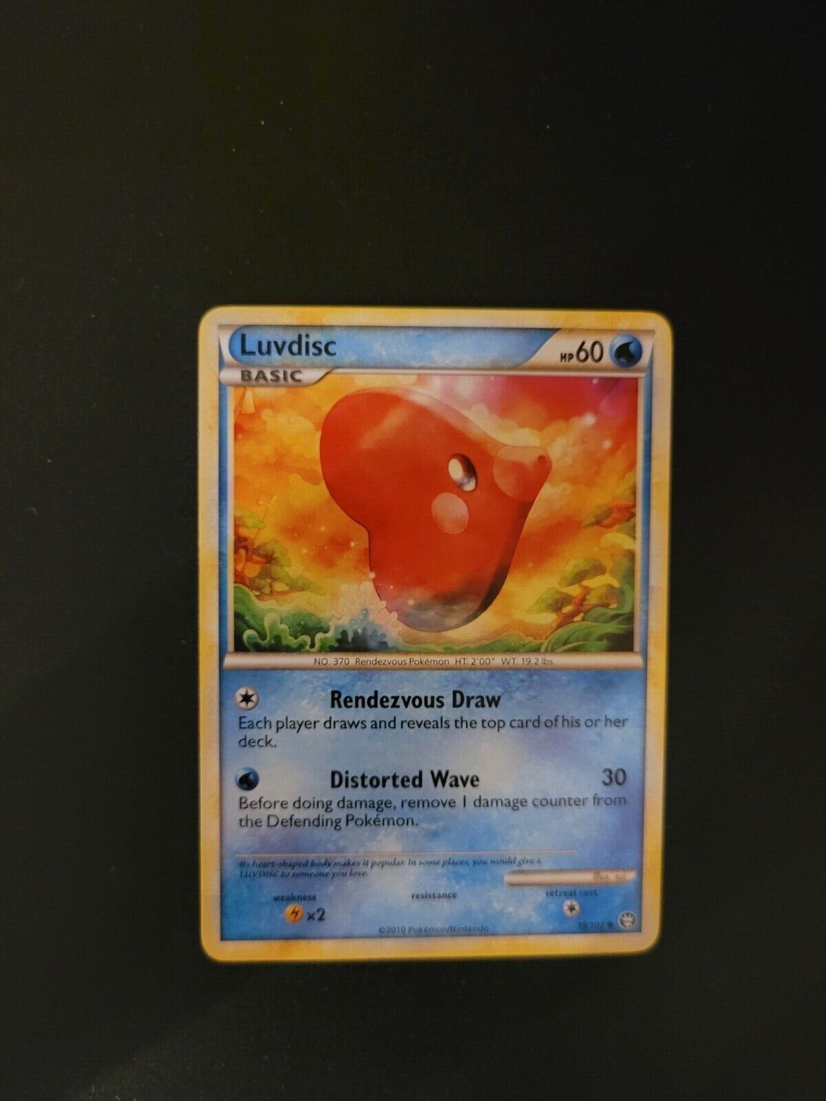 Luvdisc 39/102 Triumphant 2010 Uncommon Pokemon Trading Card! Near Mint!  - $4.00