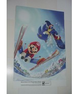 Mario & Sonic at the Olympic Winter Games Poster NDS Wii Sega the Hedgehog Movie - $59.99