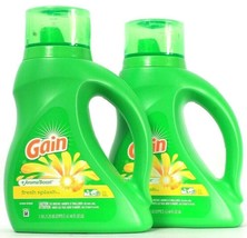 (2 Ct) Gain Aroma Boost Fresh Splash 25 Loads Liquid Laundry Detergent 4... - £23.29 GBP