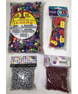 LOT OF 2 lb PACKS OF, ALPHABET and  BEADS lot#6 - $129.43 MXN
