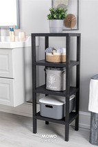 Shelf 4-Tier Organizer Shelving Unit Black, Bookshelf, Bathroom, Kitchen... - $40.42