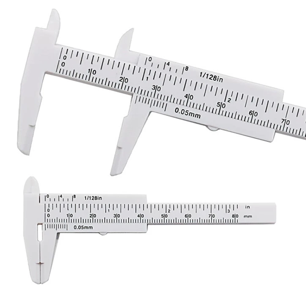 80mm Mini Plastic Sliding Vernier Caliper Gauge Measure Tool Ruler Micro... - $161.29