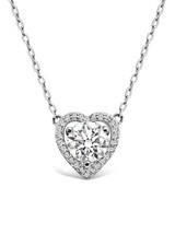Heart Moissanite Necklace - £62.34 GBP