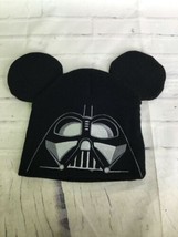Disney Parks Star Wars Darth Vader Mickey Ears Knit Black Beanie Hat Cap Adult - £33.34 GBP