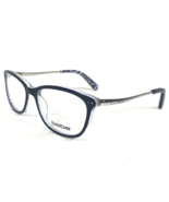 bebe Eyeglasses Frames BB5101 ON FIRE 414 NAVY Clear Silver Square 52-16... - $65.24