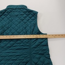 Van Heusen Vest Women’s Green Quilted Lined Full Zip Pockets Vest Size Large image 5