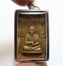 Phra Somdej Toh Under Bo Tree Chant Chinnabanchorn Blessed Thai Amulet Pendant 2 - £37.25 GBP