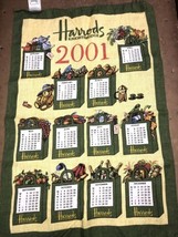 Vintage Harrods Knightsbridge 2001 Floral Tea Towel,calendar - £15.47 GBP