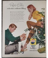 PEPSI Cola Vintage 1956-1957 ~ Classic Magazine Ad ~ 10.5 x 13.5 Holiday... - £17.88 GBP