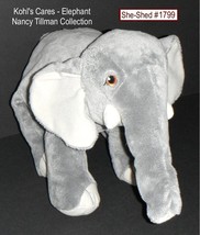 Nancy Tillman Gray Elephant 15&quot; Plush 2015 Kohl&#39;s Cares (used) - $9.95