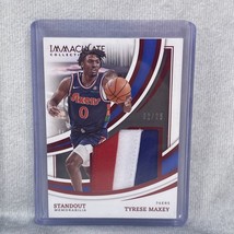 Tyrese Maxey 2021-22 Panini Immaculate Standout Red GAME USED Patch #&#39;d 02/25 - £183.91 GBP
