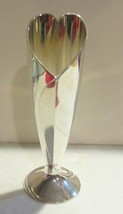 Heart shape bud vase silver plate - £15.06 GBP