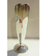 Heart shape bud vase silver plate - £15.11 GBP
