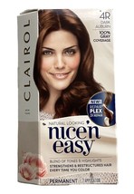 Clairol Nice &#39;N Easy Permanent Hair Color 4R Dark Auburn Dented Box - £11.66 GBP